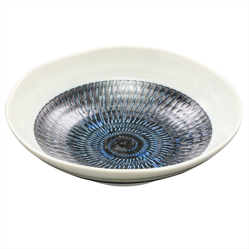 Ichikyu Mino Ware Indigo 17cm Diameter X 5cm Microwave and Dishwasher Made In Bowl, Blue, Approx. Height, Lightweight, Safe, Japan, 133-60207