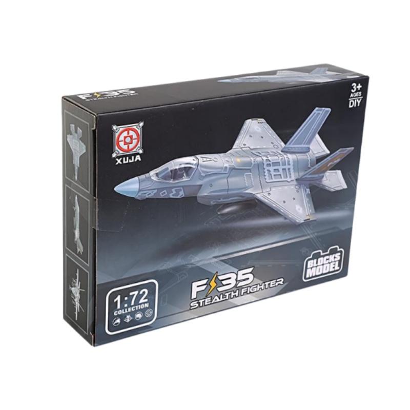 1:72 Amercia F-35 Stealth Fighter Model Creative Military Series Building Blocks Home Decor Assembled Toys For Boys Xmas Gifts