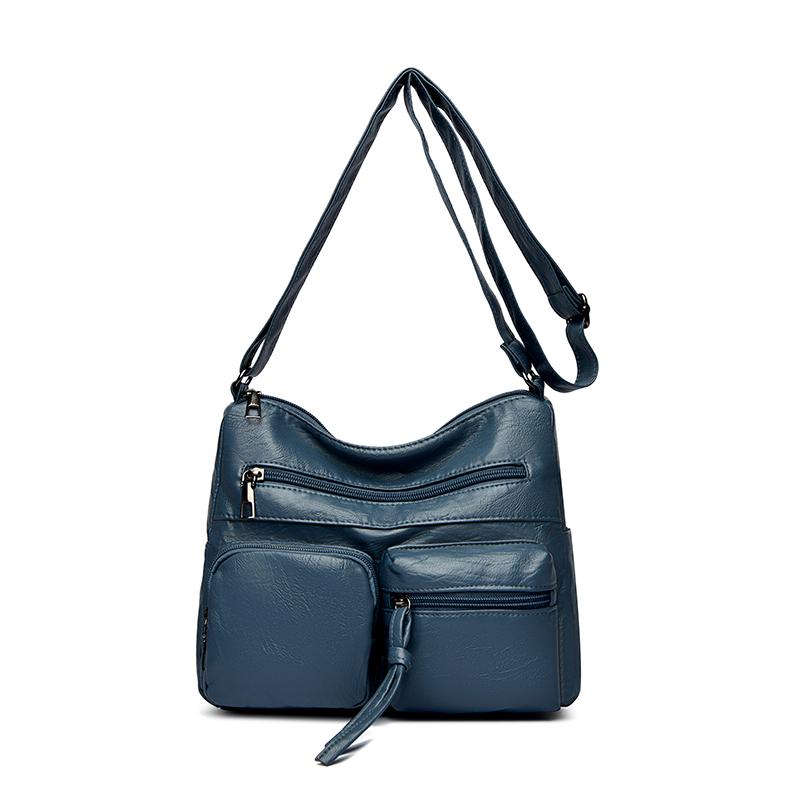 Dámská taška Vintage taška přes rameno Vícekapsá velkokapacitní taška crossbody