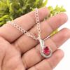 Natural Pink Tourmaline Gemstone 925 Sterling Silver Jewelry Pendant 1" For Her CP-24-4