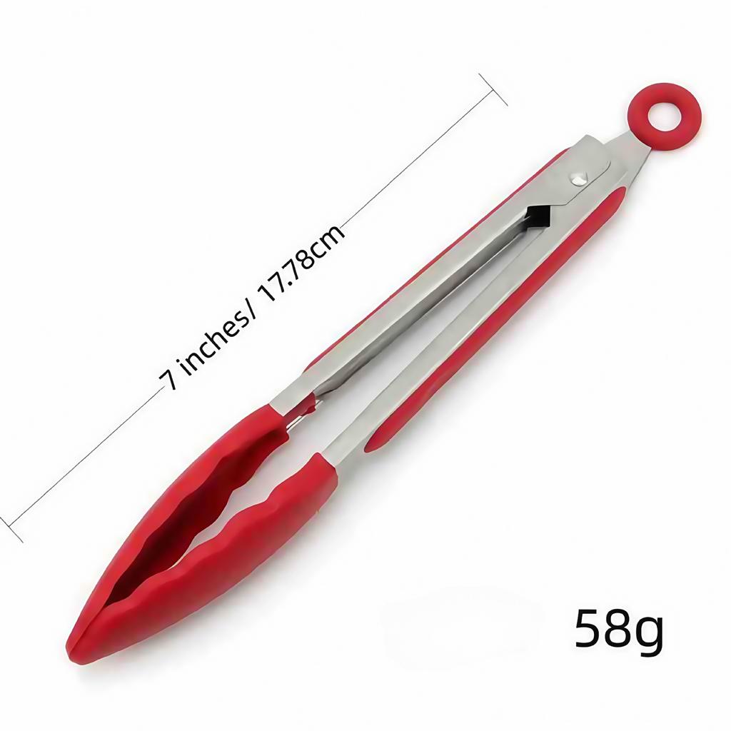 7/9/12inch Household Multi-functional Stainless Steel Food Tongs with Handles, Kitchen Bread Tongs, Barbecue and Steak Tongs
