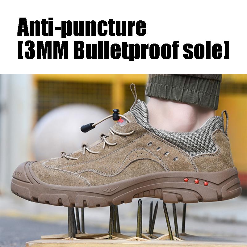 Anti-Verbrühungs-Arbeitsschutzschuhe, männliche Anti-Smashing- und Anti-Piercing-Kunststoff-Baotou-Verschleißschutz-Sicherheitsschuhe, ganzjährig atmungsaktive Arbeit