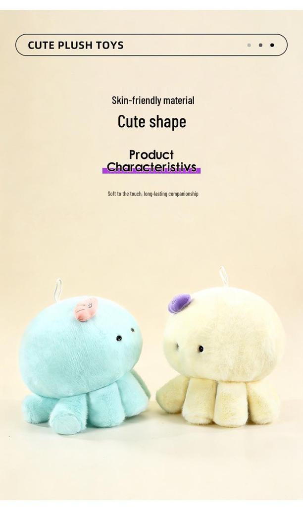 Super Soft Cloud Jellyfish Doll: Large Plush Octopus Pillow for Bedside Hugging