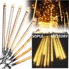 Lampki Choinkowe LED Sople Meteoryty Spadający Śnieg Ciepłe 50cm 8 Sopli