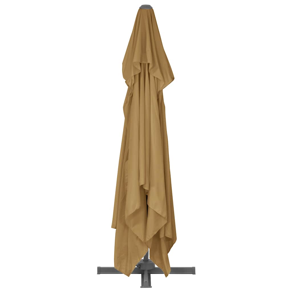 vidaXL Ampelschirm mit Aluminiummast 400 x 300 cm Taupe