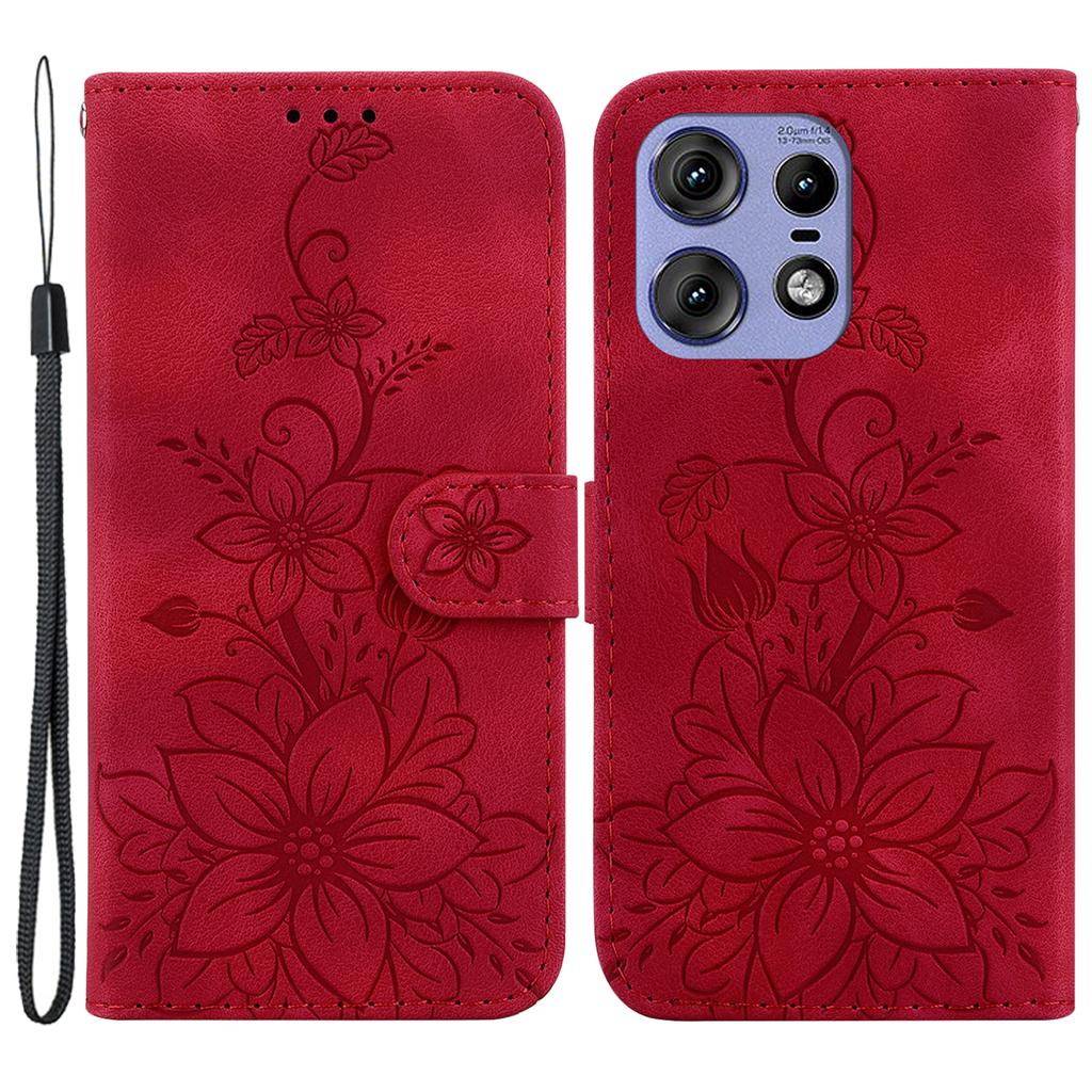 For Motorola Edge 50 5G/Edge 50 Pro 5G Case Wallet Stand Flower Imprinted Leather Cover
