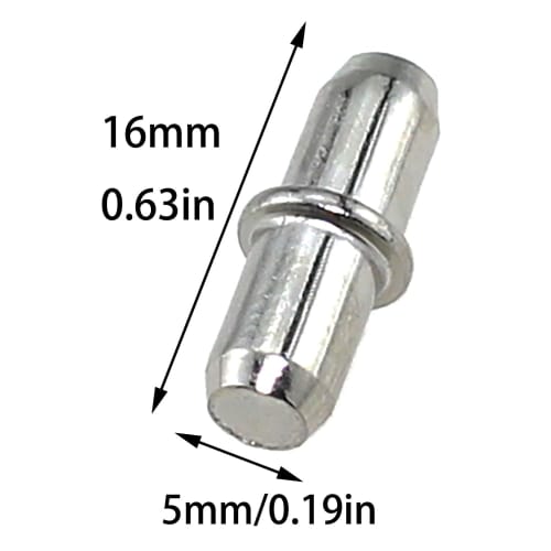 JUTOSU Shelf Dowels, Shelf Support Dowels, 5mm X 16mm, Pack of 40, Dowel Markers, Shelf Support Tweezers, Insert Type Metal Shelf Brackets, Furniture
