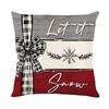 Christmas Pillow Cover Linen Christmas Tree Print Home Cushion Cover Living Room Sofa Pillow Cover