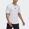 Adidas T Shirts Men's White Crew Neck Moderate Straight Fit GN6860