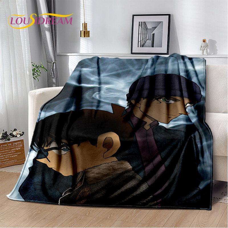 Detective Conan Cartoon Anime Soft Plush Blanket,Flannel Blanket Throw Blanket for Living Room Bedroom Bed Sofa Picnic Cover 3D