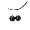 Women's small-leaf rosewood earrings s9Vintage earrings Artistic Redwood Bead Earrings in Vintage Style
