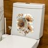 Personalized Embossed Floral Bathroom Toilet Stickers and Home Wall Beautification Stickers