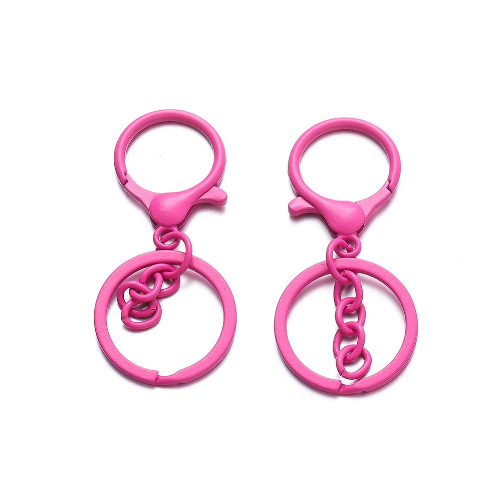 5Pcs/Lot Colorful 30mm Keyring Lobster Clasp Hook Connectors for DIY Keychain Connector Key Ring Jewelry Making Accessories