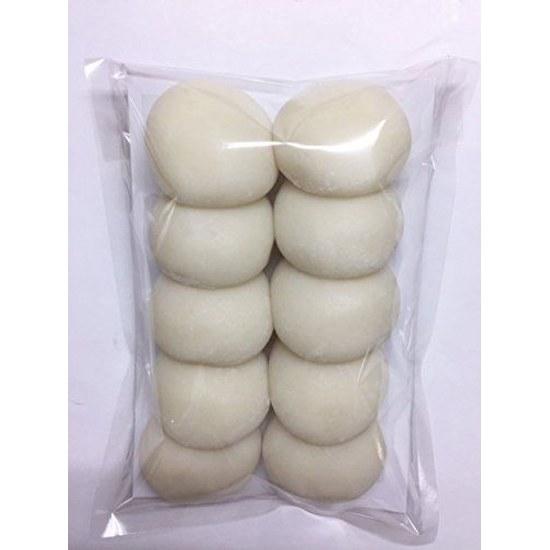 Freshly Made Round Rice Cakes 10 Pieces 1 Bag Small White
