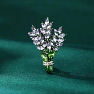 Lady Charm Lavender Brooch Women Suit Clothes Accessories Flowers Corsage Pin