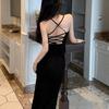 Aunt Barbie Suspender Hip Dress Spice Girls Summer New Sexy Tight Backless Split Long Dress Stepmom Skirt