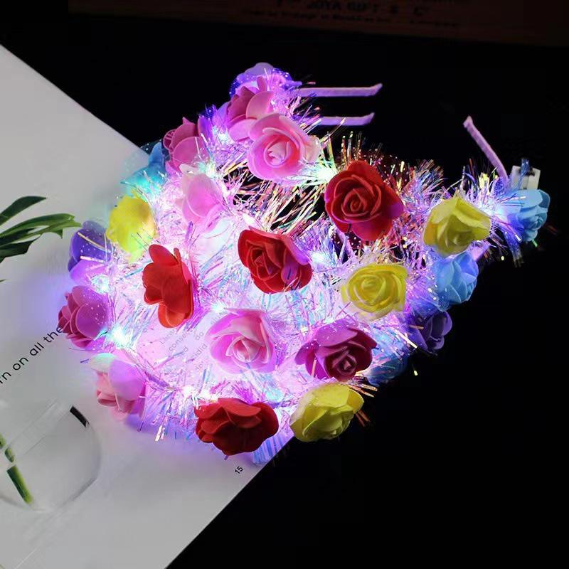 Luminous Feather Bunny Ear Plush Headband Hair Clip - Fun Accessories & Gifts