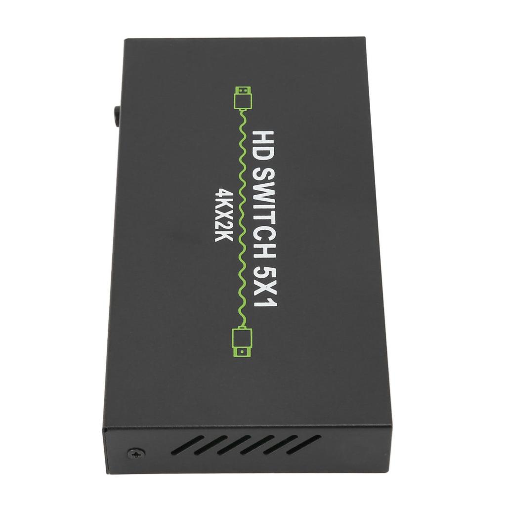 5 In 1 Out Sound Switcher 4k 30Hz HD Switcher for Computer Laptop Set Top Boxes Smart Boxes 100‑240V