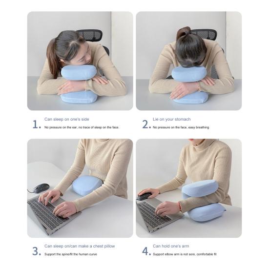 Memory Cotton Lie-prone Nap Pillow Ergonomic Arm Comfort Pillow for Adults Slow