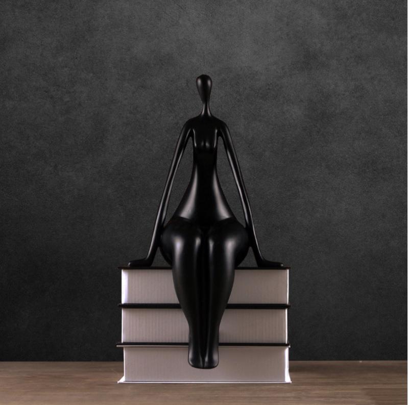 Nordic Yoga Cute Woman Figure Resin Ornaments Office Table Furnishing Crafts Home Room Desktop Figurines Decor Itmes Accessories