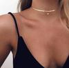 Fashion Wafer Sequins Neck Chain Necklace Simple Chain Collar Jewelry