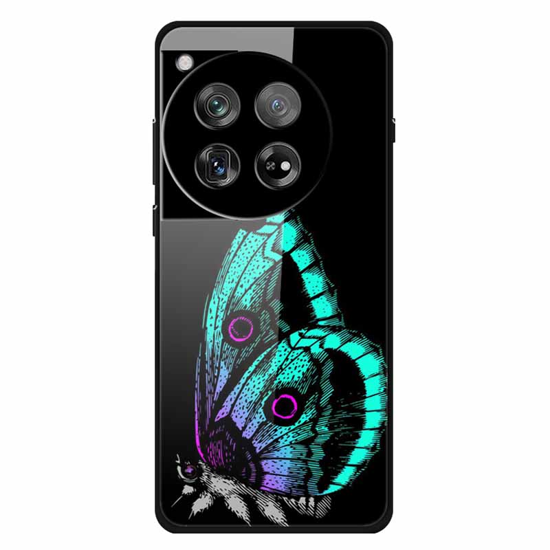For Oneplus 12 12R Case Tempered Glass Luxury Hard Back Cover for Oneplus 12 12RCases Space Soft Bumpers for One Plus 12 5G Wolf