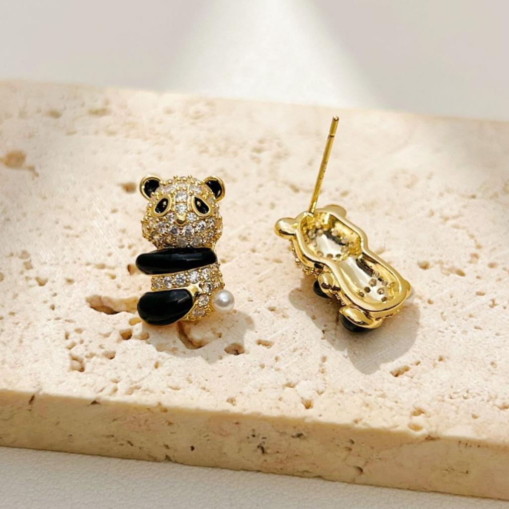 Exquisite und stilvolle Panda-Ohrringe für Damen