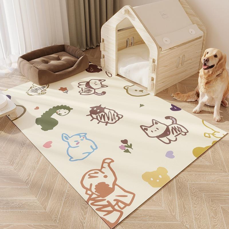 Cartoon Living Room Anti Slip Carpet Floor Mat for Pet Eating Use Carpet  Bedroom Bedside Mat Children's Room Home Use Beautiful
