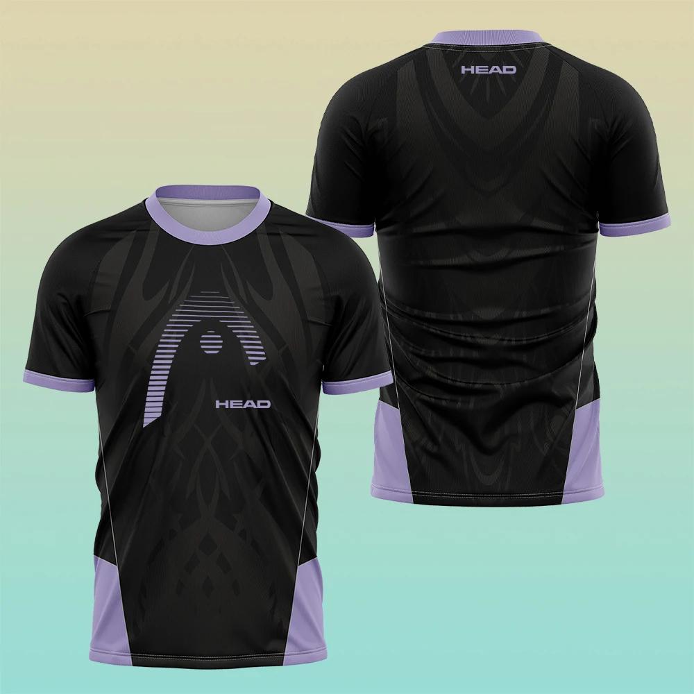 Sommer 3D-Druck Herrenbekleidung Hochwertiges Atmungsaktives Sport-T-Shirt Outdoor Tennis Badminton Training Kurzarm Lässiges Bequemes Top T-Shirt