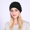 Autumn and Winter Warm Knitted Ear Protection Pile Up Hats Single Layer Women's Hats