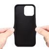 DENIOR For iPhone 16 Pro Max Case Leather+TPU Card Slot Kickstand Phone Cover