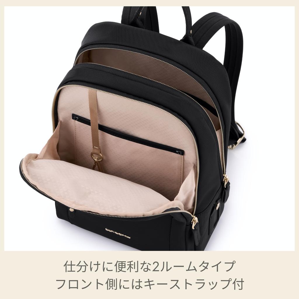 Samsonite Audrina Rucksack, Damen, Klein, Leicht, Schwarz