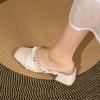 Baotou Half Slippers Women's Summer Wear New Sandals with Skirts, Beautiful High-heeled Half-support Single Shoes