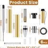 SHGO-6 Pieces Wood Turning Pen Set With Refills Rotating Pen Kit For Wood Turning Bulk Lathe Turning Supplies For Pen Making