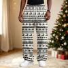Men's Streetwear Casual Loose Fit Comfortable Athletic Pants with Christmas Print for Holiday Lounging