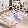 1PC Unicorn Flowers Non-Slip Floor carpet, Office, family, bedroom, Studio - Large Area Rug, Vibrant Colors-C0456