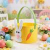 Empty Easter Basket Portable Decorative for Egg Doll Candy Holiday Toddler Boys Girls Reusable Egg Bucket Gift Storage Basket