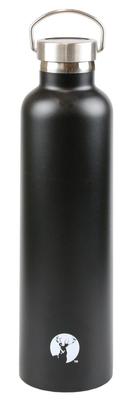 CAPTAIN STAG Sportflasche, Wasserflasche, Direkttrinkflasche, Doppel-Edelstahlflasche, vakuumisolierte HD-Flasche, 1000 ml, Schwarz, Außendurchmesser 84 x