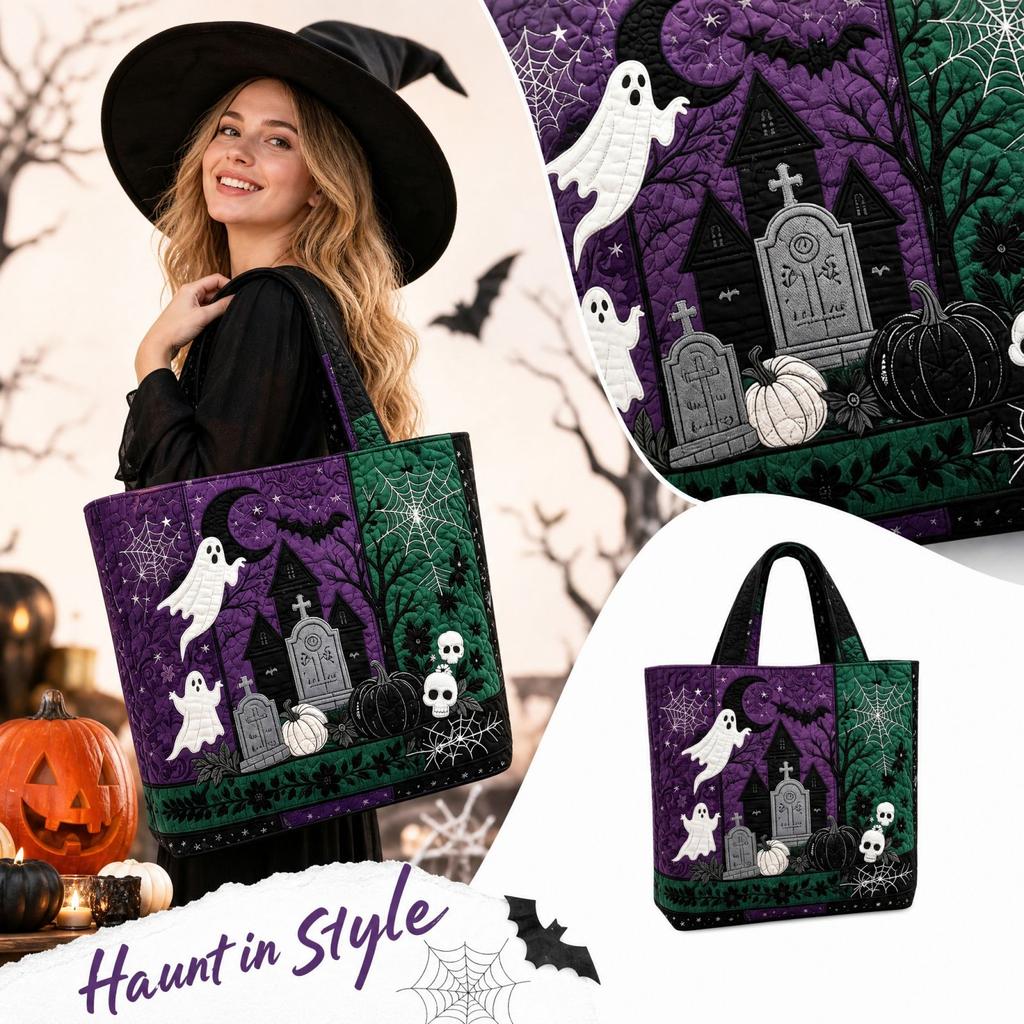 Halloween-Tasche für Damen und Herren, Wiederverwendbare Party-Tasche aus Polyester für Süßigkeiten, Einkaufen und den täglichen Gebrauch