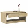 VidaXL Coffee Table, Side Table with Storage, End Table, Living Room Furniture, Modern, Oak Wood 377598
