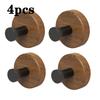 4/1pcs Wall Wood Hook Self-adhesive Walnut Hanging Hanger Bathroom Wall Hook Coat Storage Rack Home Towel Key Decor Kitchen Hook