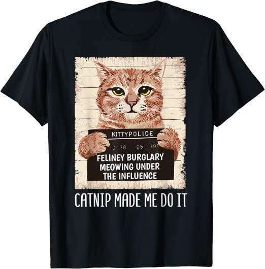 

Отличная футболка унисекс для владельцев кошек Made Me Do It S