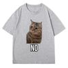 2026 Summer Talking Cat Meme Pattern Print Cotton Tshirt for Unisex Women Fashion Tshirt Casual Short Sleeve Tshirt StreetWear