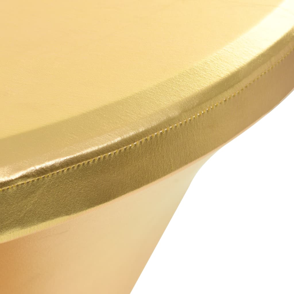 2 pcs Stretch Table Covers Golden 80 cm