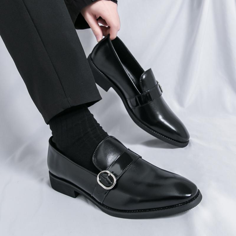 Fashion 2025 Fashion Trends Mens Loafers Business Leather Shoes Brand Elegant Shoes Slip on Man Casual Work Flat Classic Low-heel Shoes