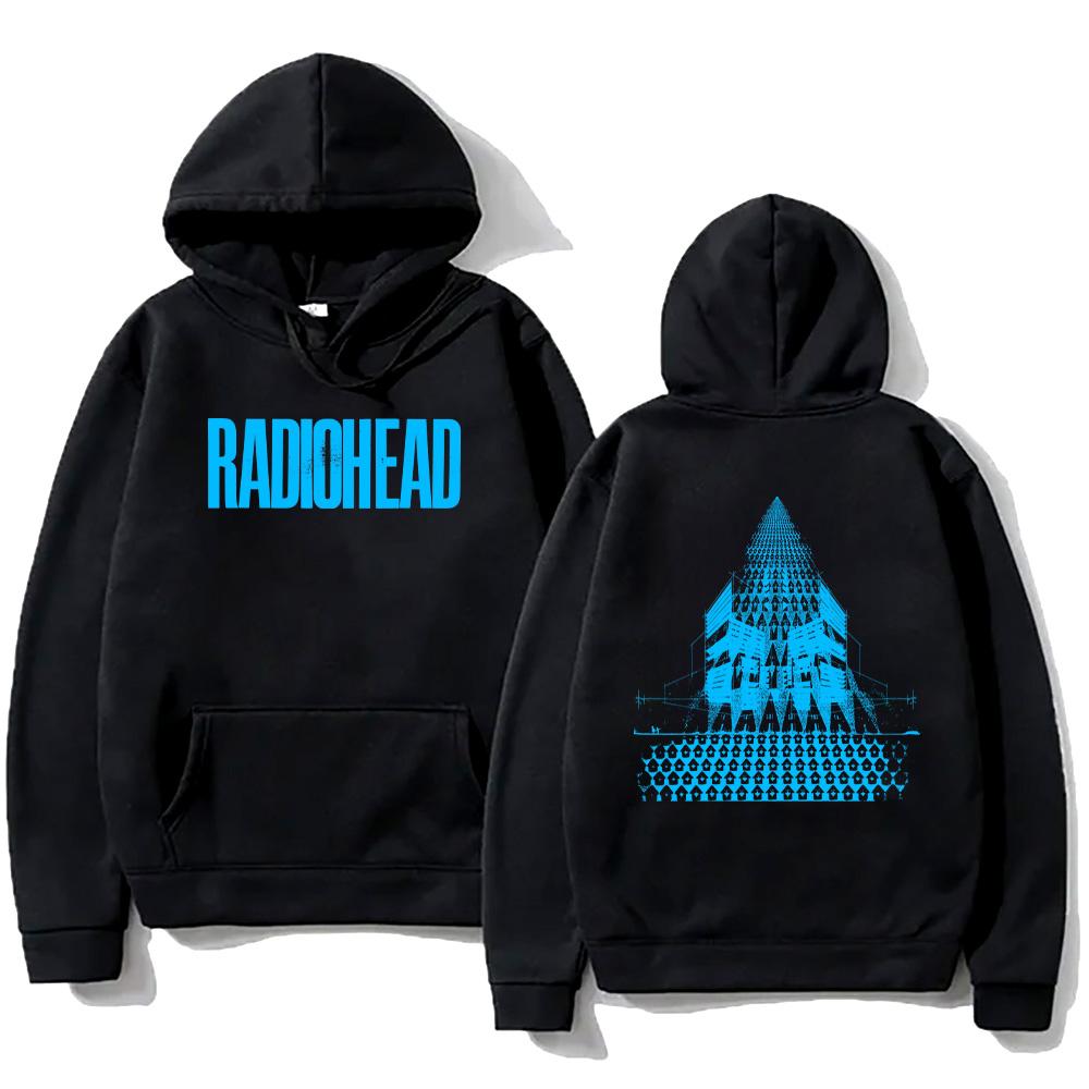 Radiohead Tour Harajuku Aesthetic Hoodies Radiohead Vintage Graphic Pullovers Men's Women Clothing Hip Hop Rock Band Sweatshirts