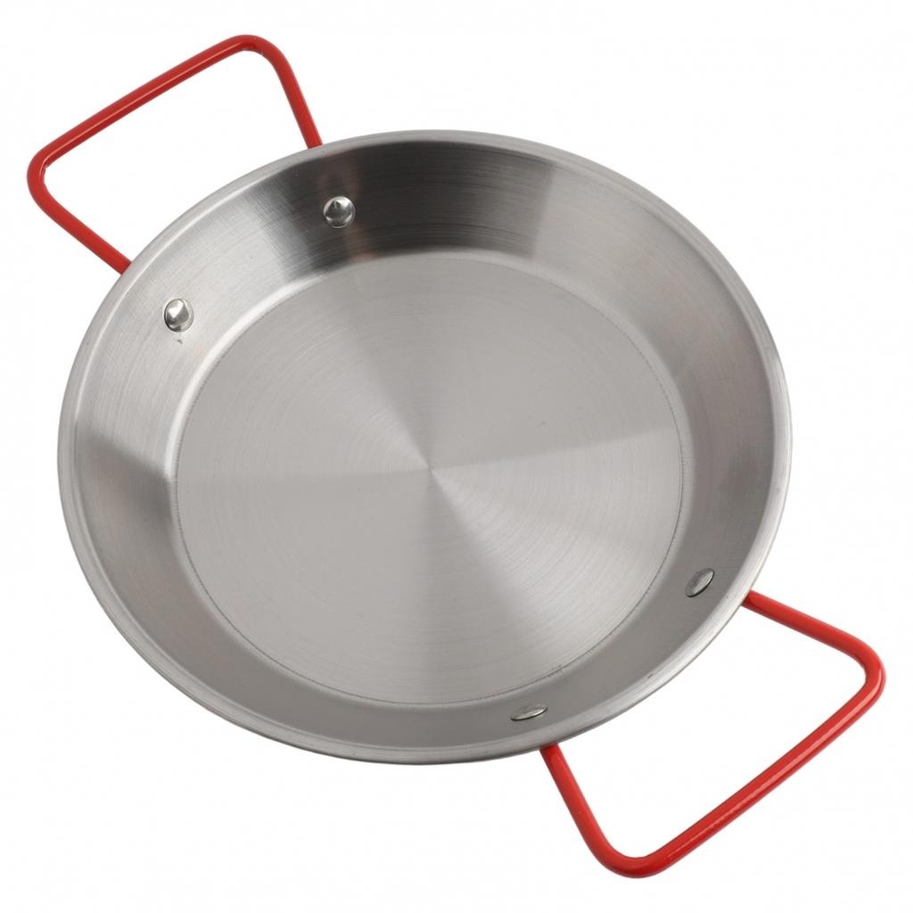 Easy To Clean Paella Bowl Serving Plate Stainless Steel Skillet Practical Design