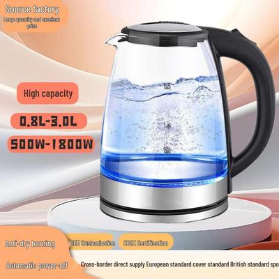 New Large Capacity Electric Kettle with Auto Temperature Control - Stainless Steel Design for Home or Hotel.