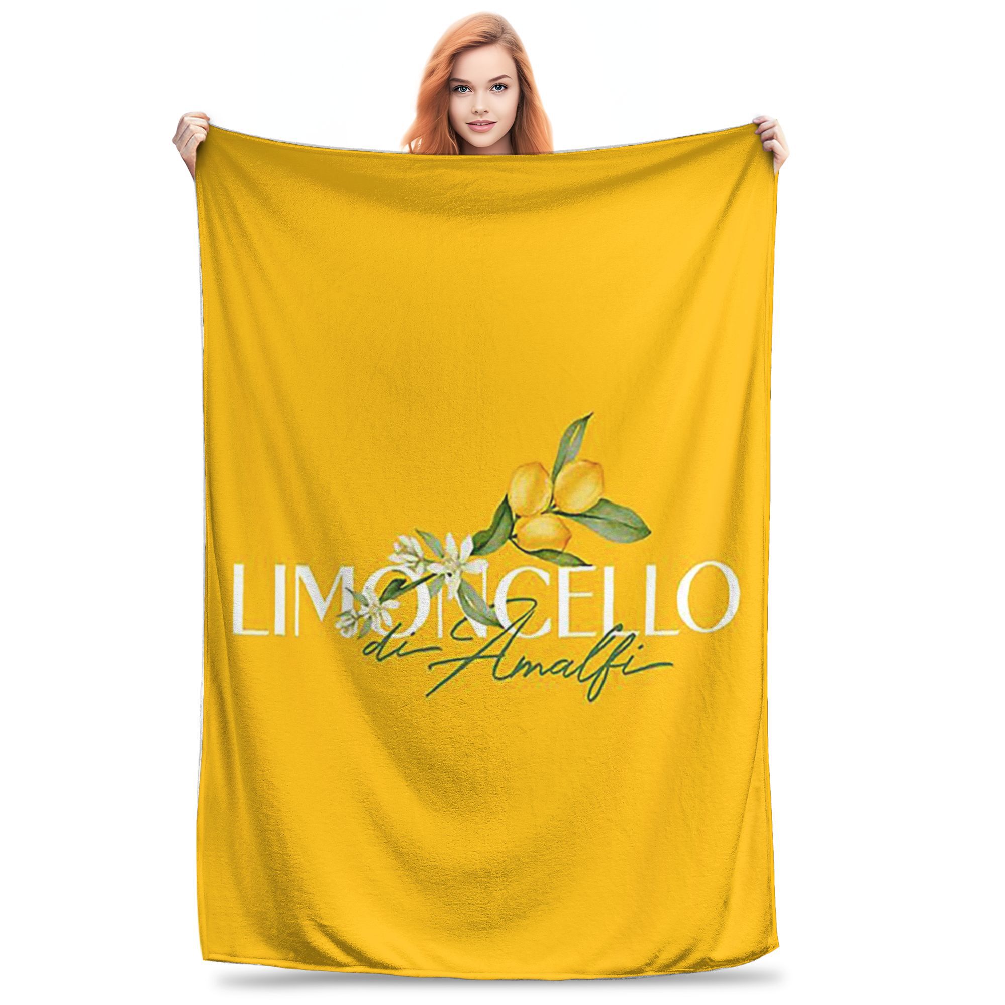 Плед Limoncello di Amalfi, супермягкий фланелевый плед для дивана, для дома, спальни, офиса, покрывала, одеяла Size: 75*100cm, Weight: 230 GSM