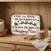 Indoor Outdoor Festive Wall Art Christmas Wood Sign, Vintage Santa's Sleigh Parking Only 2D Retro Wooden Seasonal Ornament Rustic Farmhouse